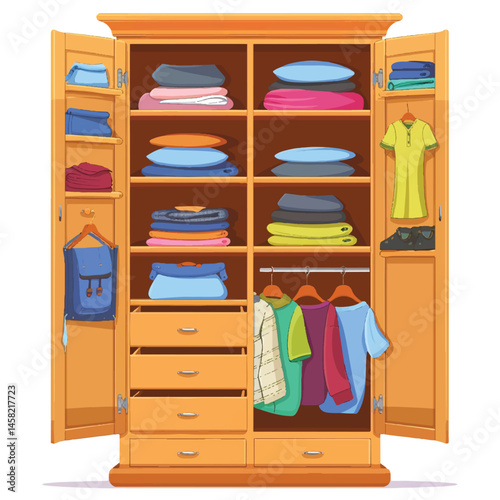 a highly detailed vector Wardrobe