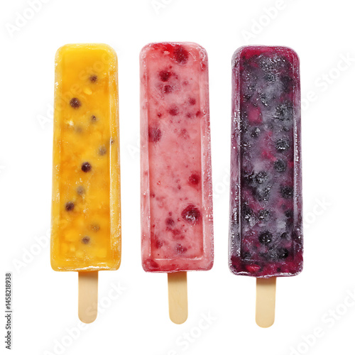 Three frozen fruit bars