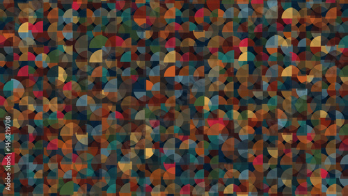 ABSTRACT RANDOM CIRCLE PATTERN BACKGROUND FLAT COLORFUL SHAPES DESIGN VECTOR TEMPLATE FOR WALLPAPER, COVER DESIGN