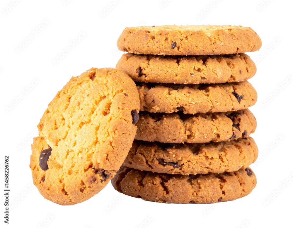 stack of cookies isolated on white transparent background stack of cookies isolated on white transparent background