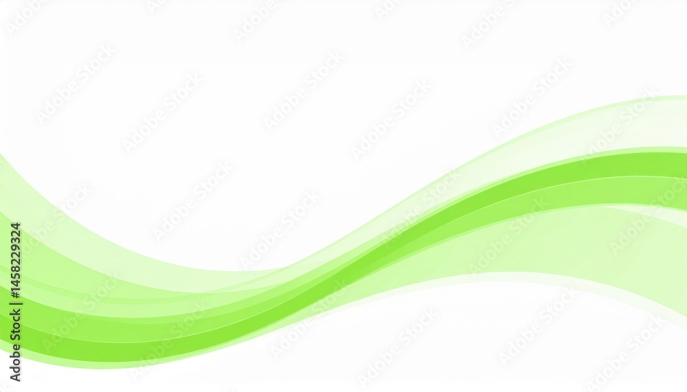 Obraz premium Flowing green waves abstract design digital artwork minimalist style eye-catching concept