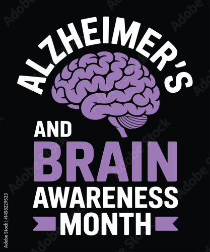 Alzheimer's and Brain awareness t-shirt design