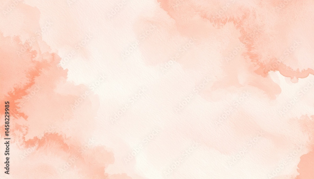 Obraz premium Soft coral watercolor abstract art digital painting artistic environment modern style
