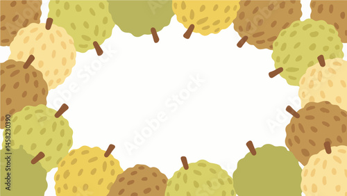 Fruit pattern, fruit vector pattern surrounds the boundary.