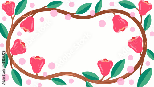 Fruit pattern, fruit vector pattern surrounds the boundary.