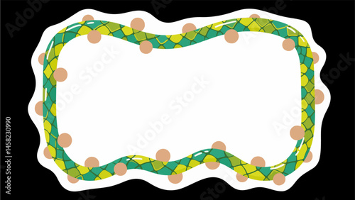 Fruit pattern, fruit vector pattern surrounds the boundary.