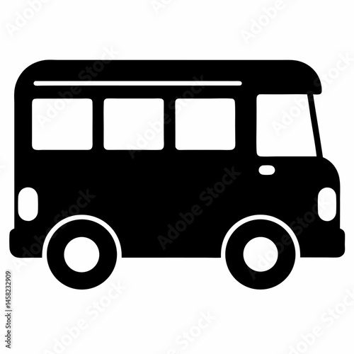  The best of bus icon black vector on white background.