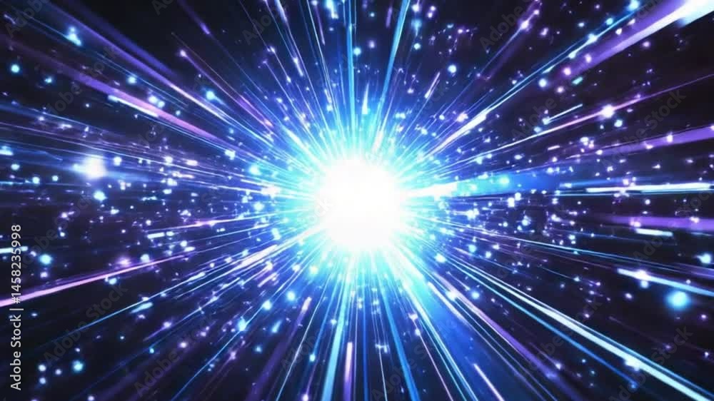 Bright light speed tunnel, cosmic background, digital art Bright light speed tunnel, cosmic background, digital art