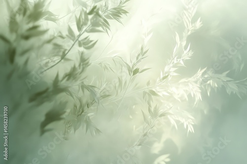 Delicate, pale foliage in a soft, hazy light.