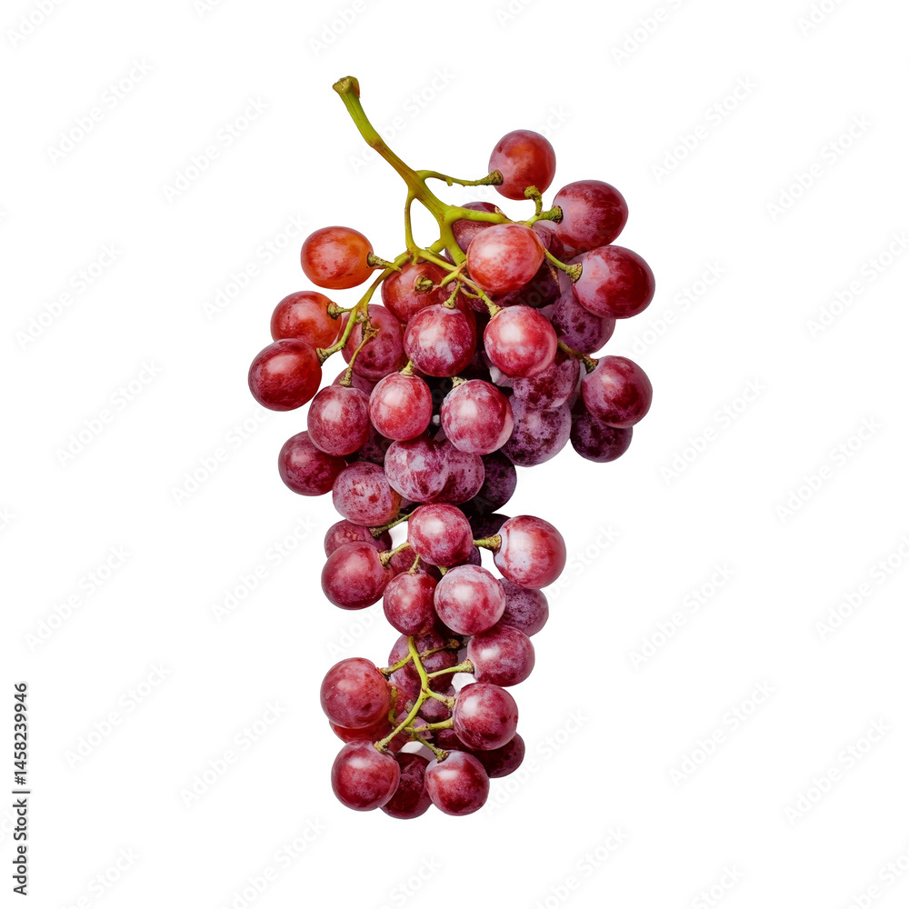 Fresh red grapes arranged on a clean transparent background perfect for healthy snacks and desserts, red grapes on transparent background Fresh red grapes arranged on a clean transparent background perfect for healthy snacks and desserts, red grapes on transparent background