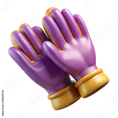 Purple and Orange Gardening Gloves