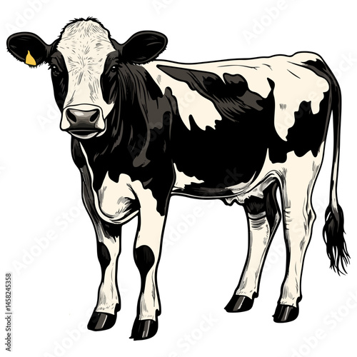 cow, animal, vector, transparent background, farm, milk, cattle, agriculture, cute, isolated, nature, livestock, mammal, udder, rural