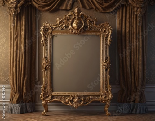 Ornate frames & luxurious damask fabric  Classic style ,  rich,  retro,  scrollwork