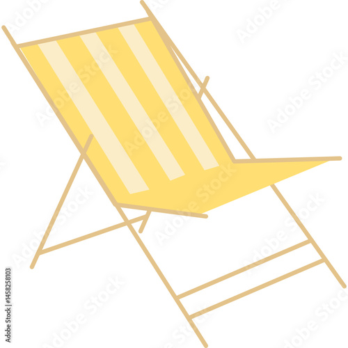 Summer Deck Chair Illustration