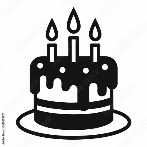 birthday cake vector illustration