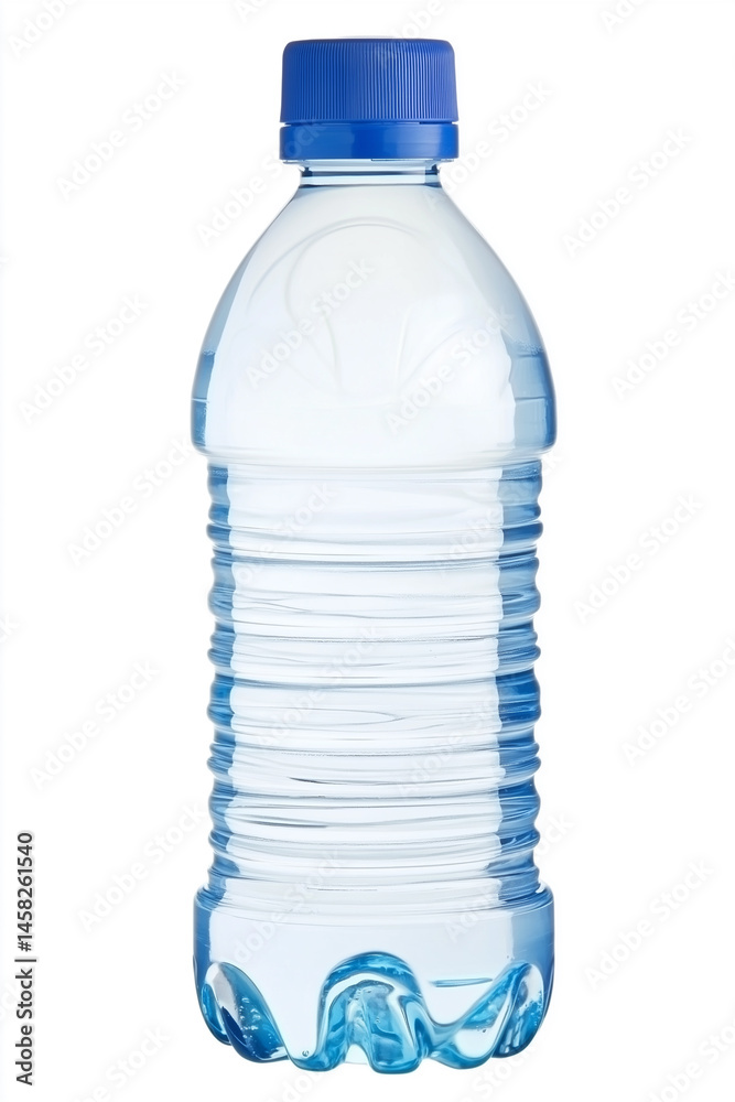 Naklejka premium Water in plastic bottle isolated on white