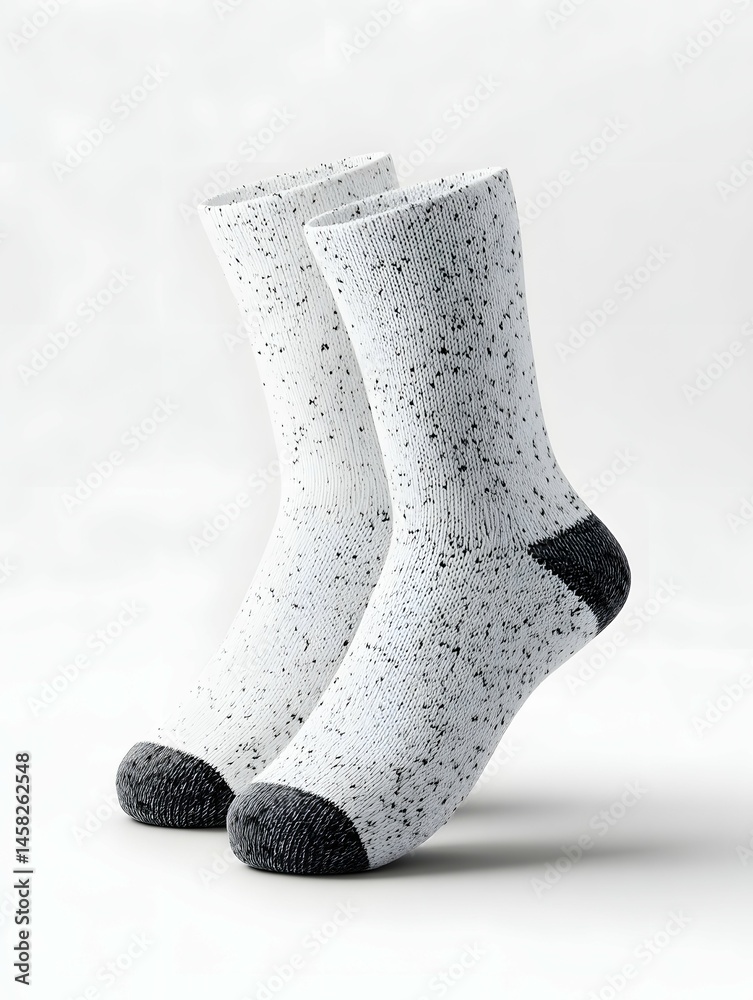 Showcase sock twins, rockin’ fabric like a stylish dance from a designer’s playground.