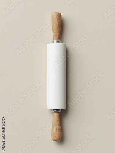 Obraz na płótnie Elegant rolling pin evokes warmth and creativity in a sleek kitchen setting. w salonie