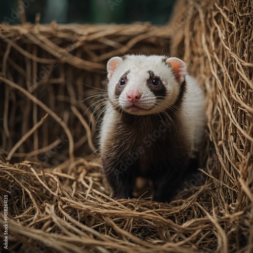 Ferret Exploring a Maze