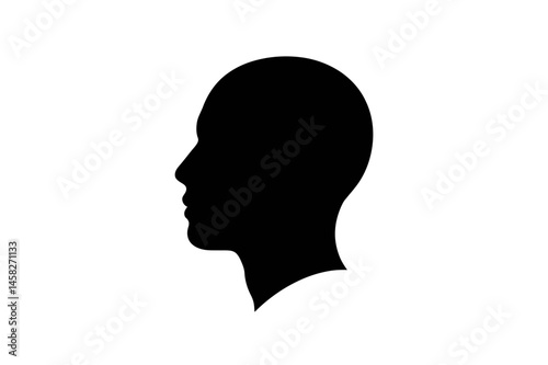 Human head silhouette profile vector illustration