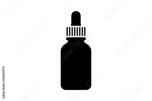 Dropper bottle essential oil cbd tincture vector