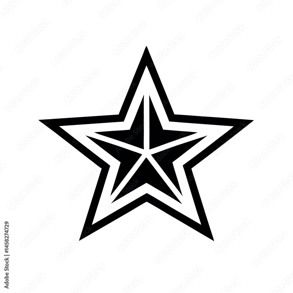 Solid Star Icon - Bold and Simple Design Solid Star Icon - Bold and Simple Design