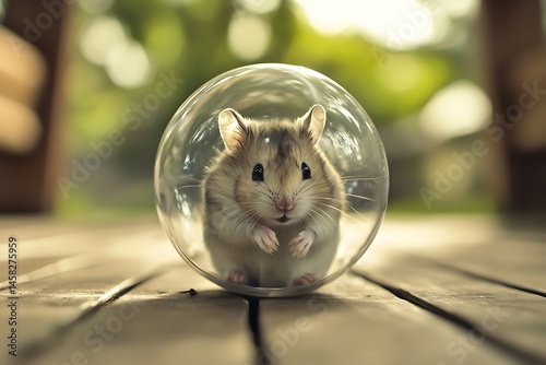 hamster in a glass jar