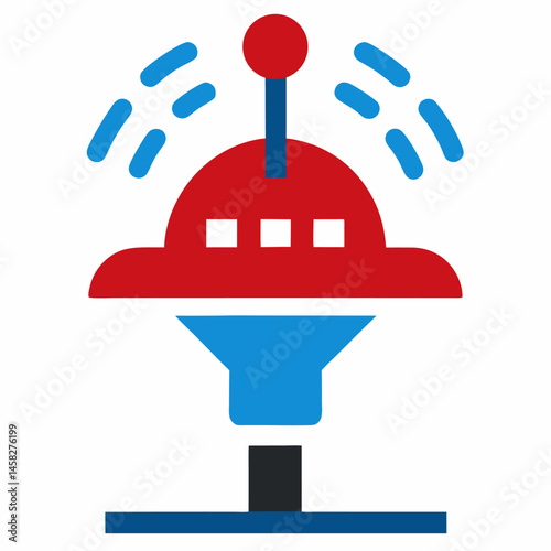 Sprinkler head vector on white background.