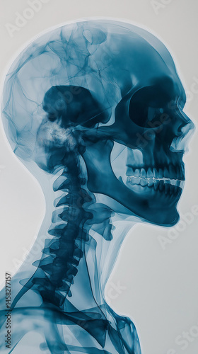 Artistic Double Exposure Portrait Skull