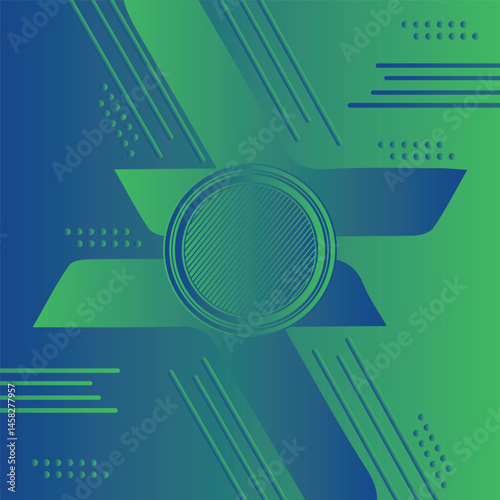 Abstract modern blue green gradient background with glowing lines. Geometric lines pattern. Trendy creative design. Futuristic graphic. Suit for brochure, business, cover, poster, website, banner