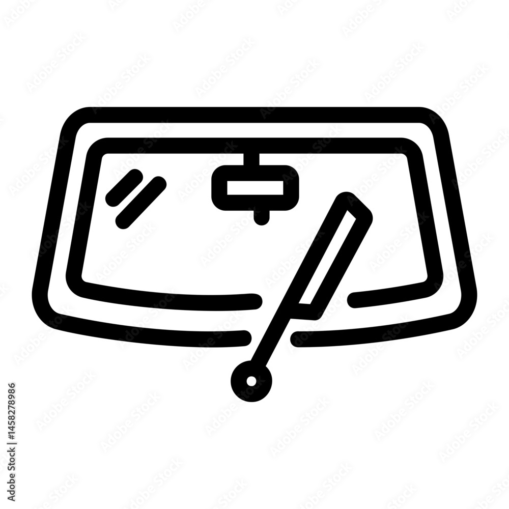 windshield Line Icon windshield Line Icon
