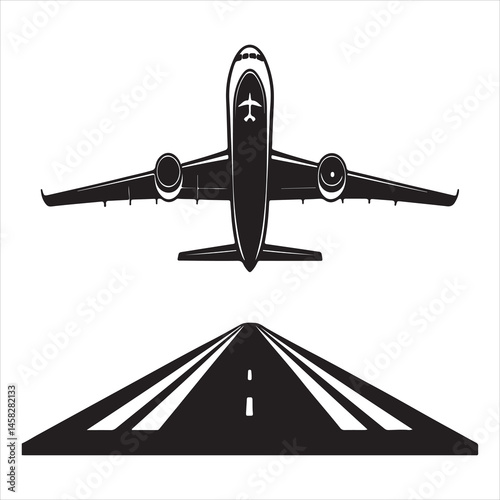 Airplane Taking Off from Runway