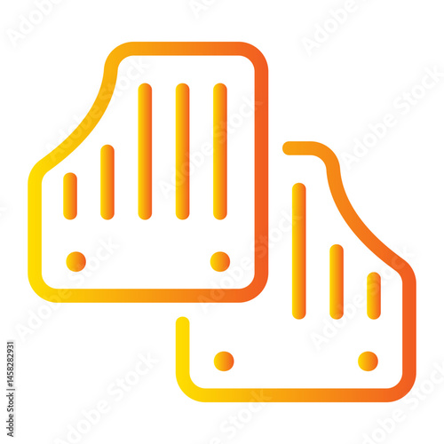 car mat Line Gradient Icon