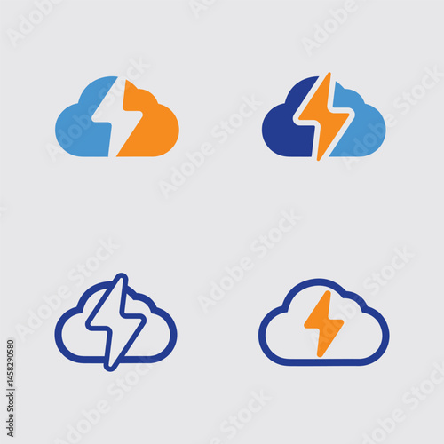 Creative Gradient Cloud Logo for Innovative App Development and Secure Online Hosting Solutions