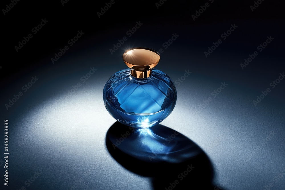 Elegant, round perfume bottle Elegant, round perfume bottle