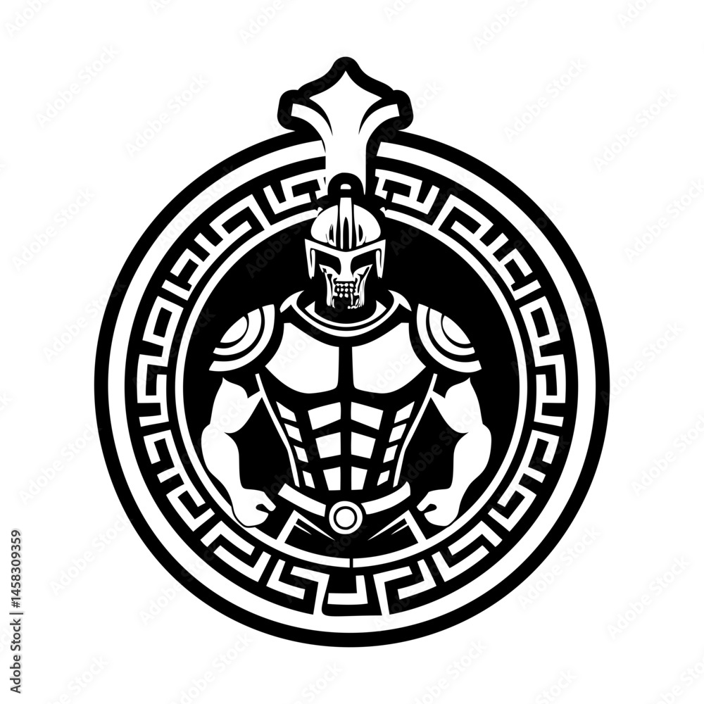 Fototapeta premium A filled style icon of ancient gladiator tattoo