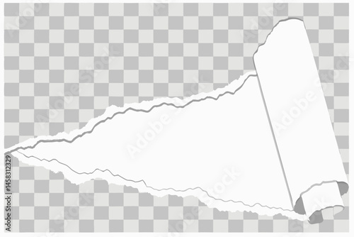 United States map design with a torn paper effect revealing the USA flag texture within the country's outline shape
