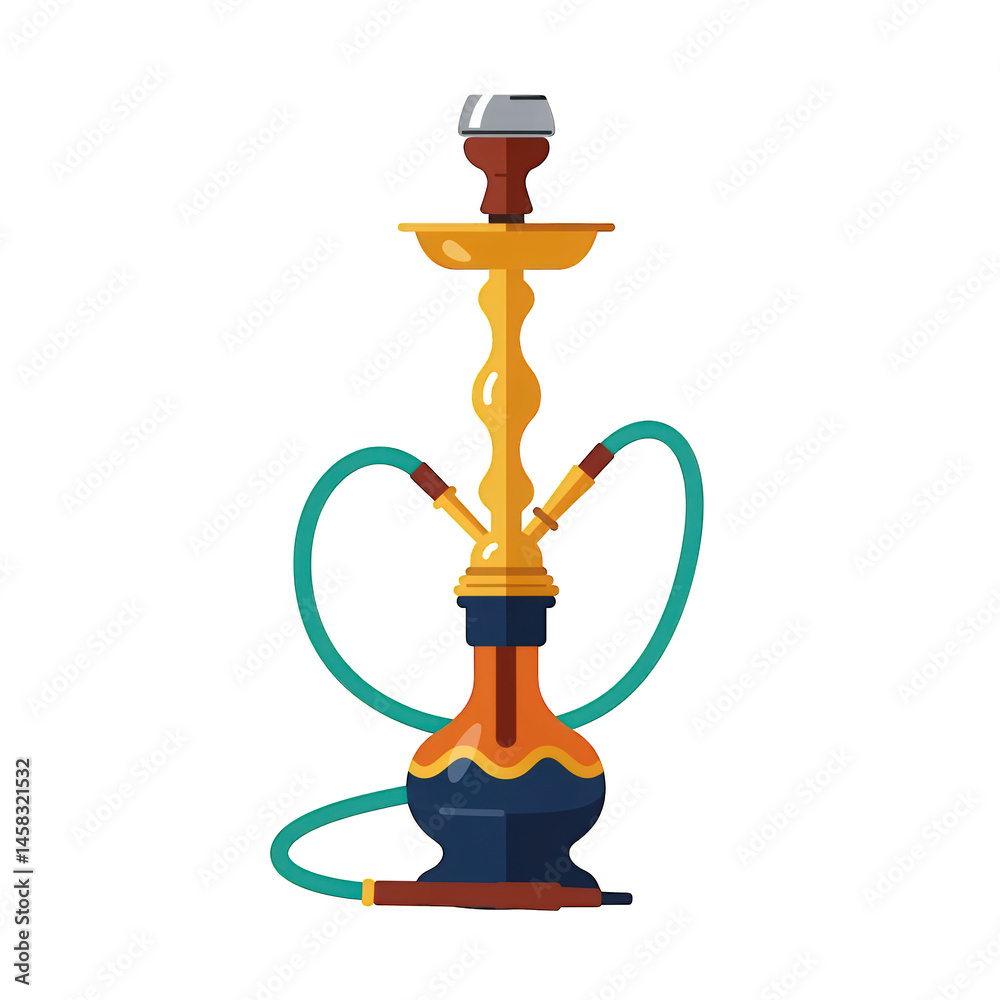Hookah Illustration: Decorative Smoking Device Hookah Illustration: Decorative Smoking Device