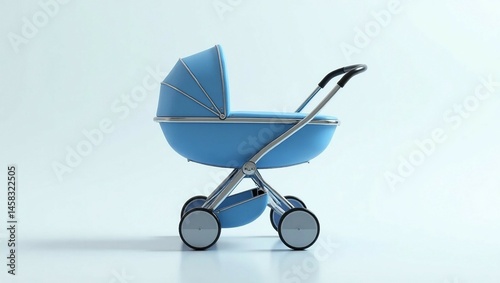 baby carriage on a white background
