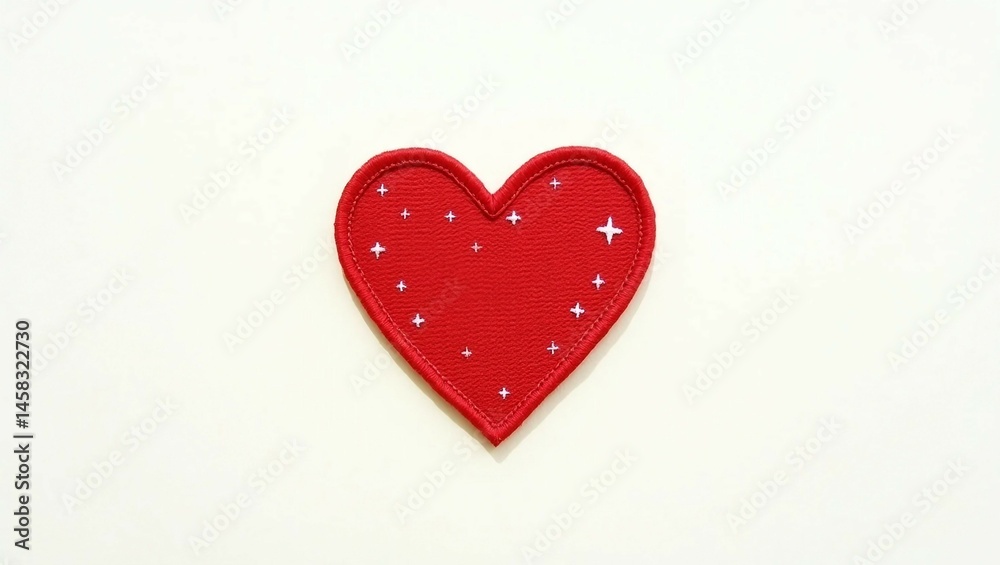 Fototapeta premium red heart on a white background