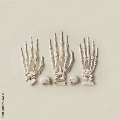 Realistic Human Hand Skeleton Anatomy Display – Detailed Medical Bones Structure for Education, Science, and Healthcare Use