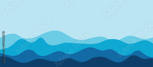 under ocean water different shades blue gradient illustration,Water depth Aqua hues Deep blue Sea tones Oceanic layers Underwater scene, Ocean water Marine backdrop, Abstract water layers