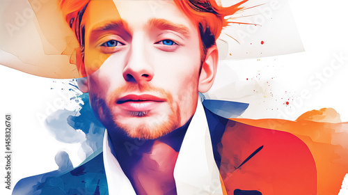 Younger Male Redhead Businessman Poltician