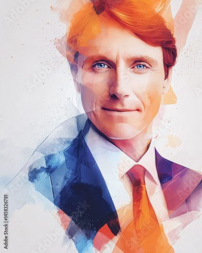Younger Male Redhead Businessman Poltician