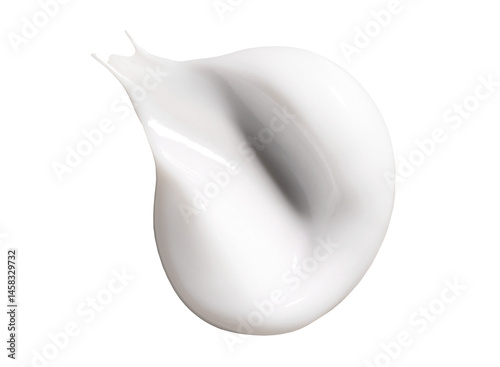 smear of cream texture on transparent background