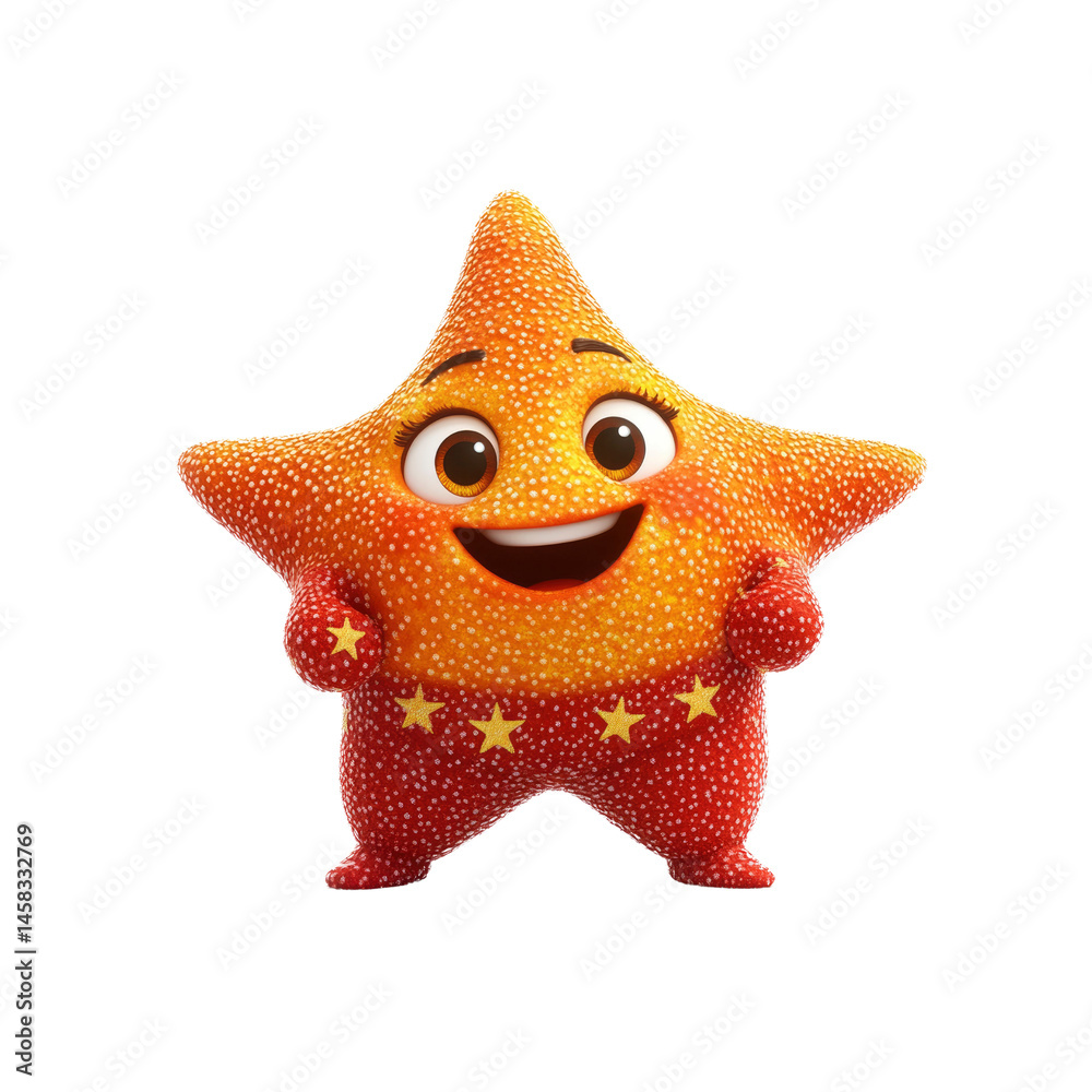 Happy Starfish Cartoon Character Mascot Design