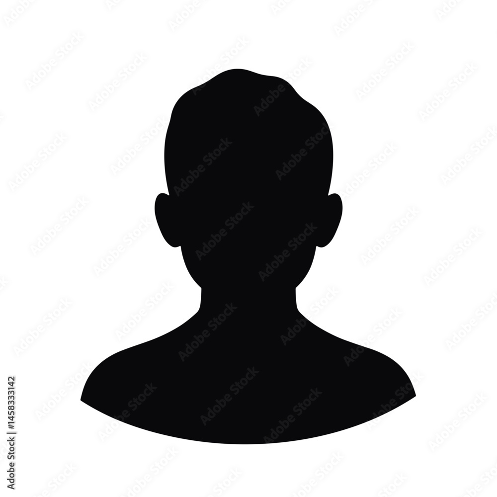Silhouette of a Person for Profile Picture Silhouette of a Person for Profile Picture