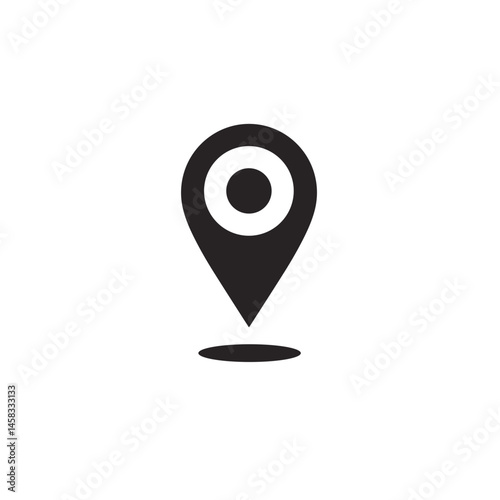Location pin icon on a simple white background  