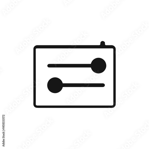 Settings adjustments black icon in minimalist style  