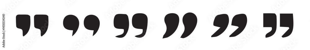 Set of quote mark. Quotes icon vector set.black sign isolated on white background. Vector illustration eps 10. Set of quote mark. Quotes icon vector set.black sign isolated on white background. Vector illustration eps 10.